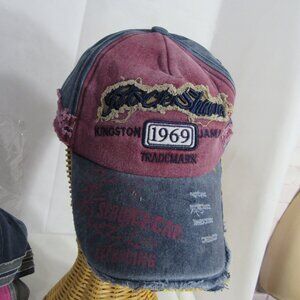 UNISEX, DISTRESSED CAP, LOOKS WELL WORN BUT IS NEW, ADJ Sz 1969 GRUNGE TRUCKER